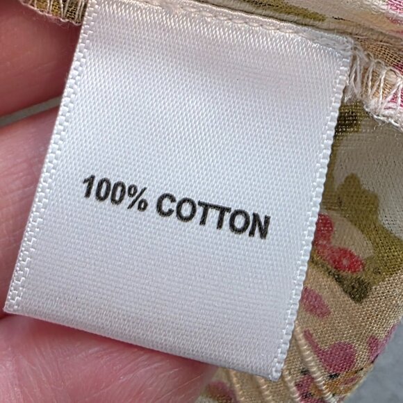 Mille‎ Resortwear Travel Hanna Floral Ruffle Button Front Top Bohemian Beach XL - Picture 10 of 11